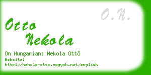 otto nekola business card