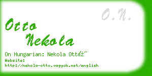 otto nekola business card